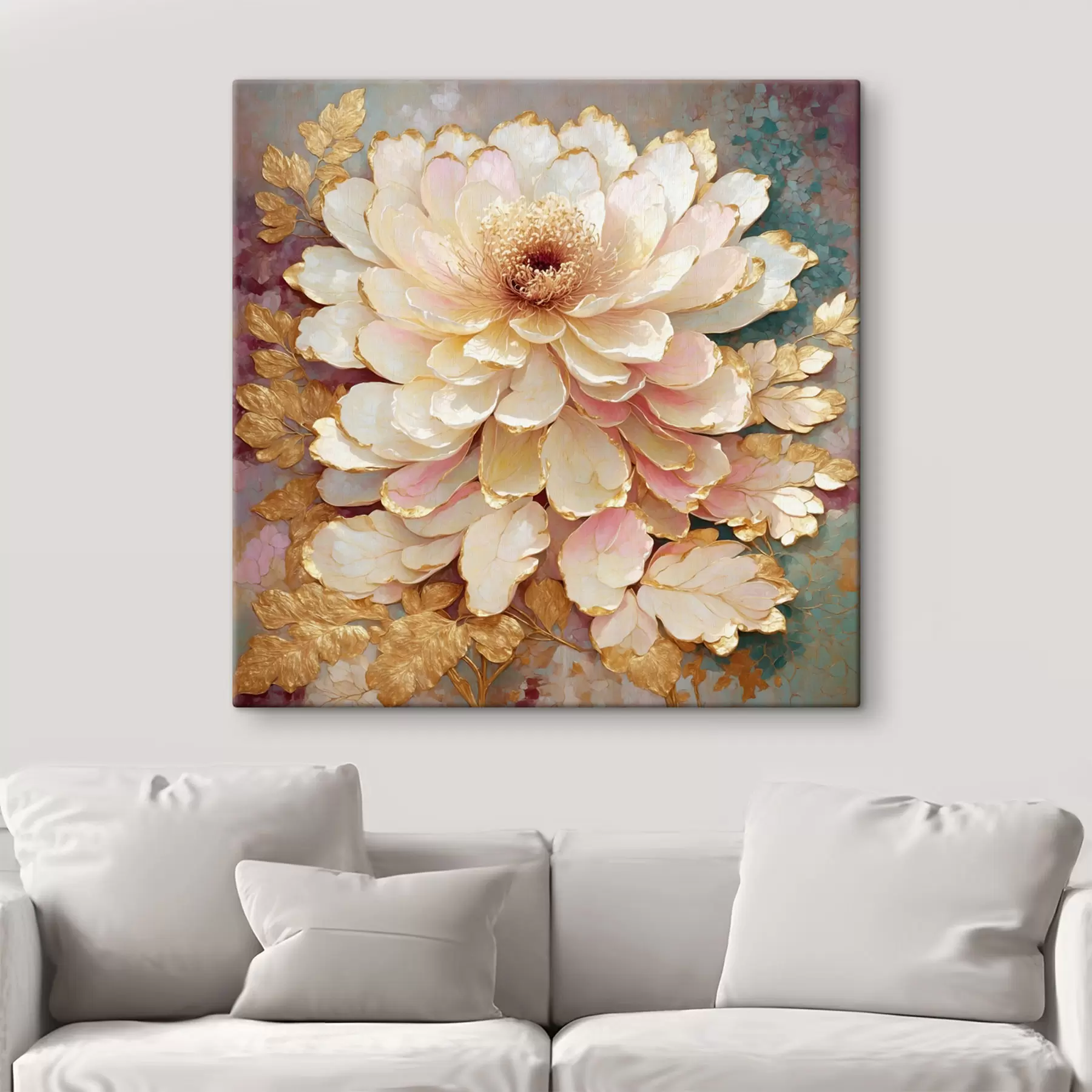 Paveikslėlis Kinietiško stiliaus gėlė su puošniais lapais ir detalėmis s48804