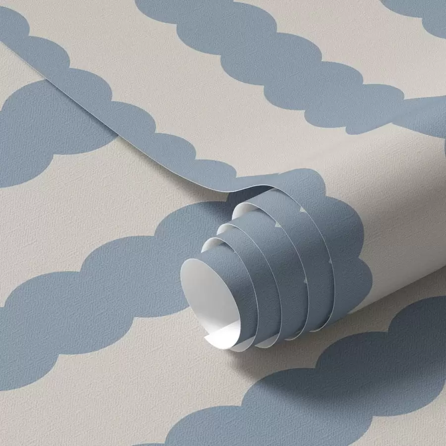 Fototapetai Mėlynos banguotos juostos minimalistiniu stiliumi a01182