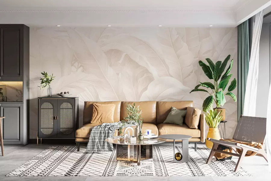 Fototapetai Derliaus atogrąžų lapai w05518