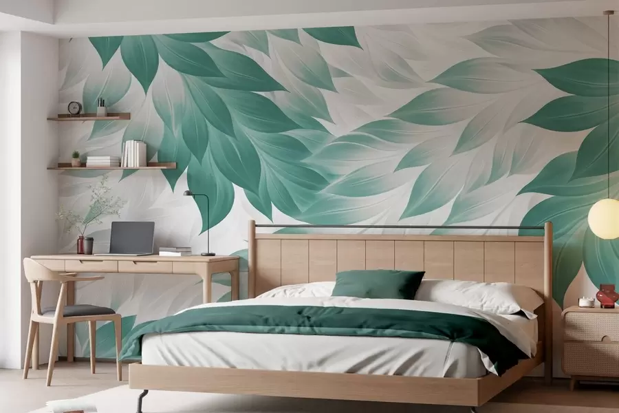 Fototapetai Ryškūs abstraktūs lapai w05531