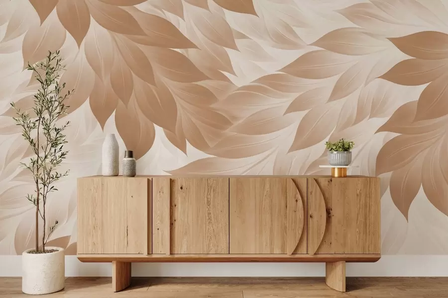 Fototapetai Ryškūs abstraktūs lapai w05531v1