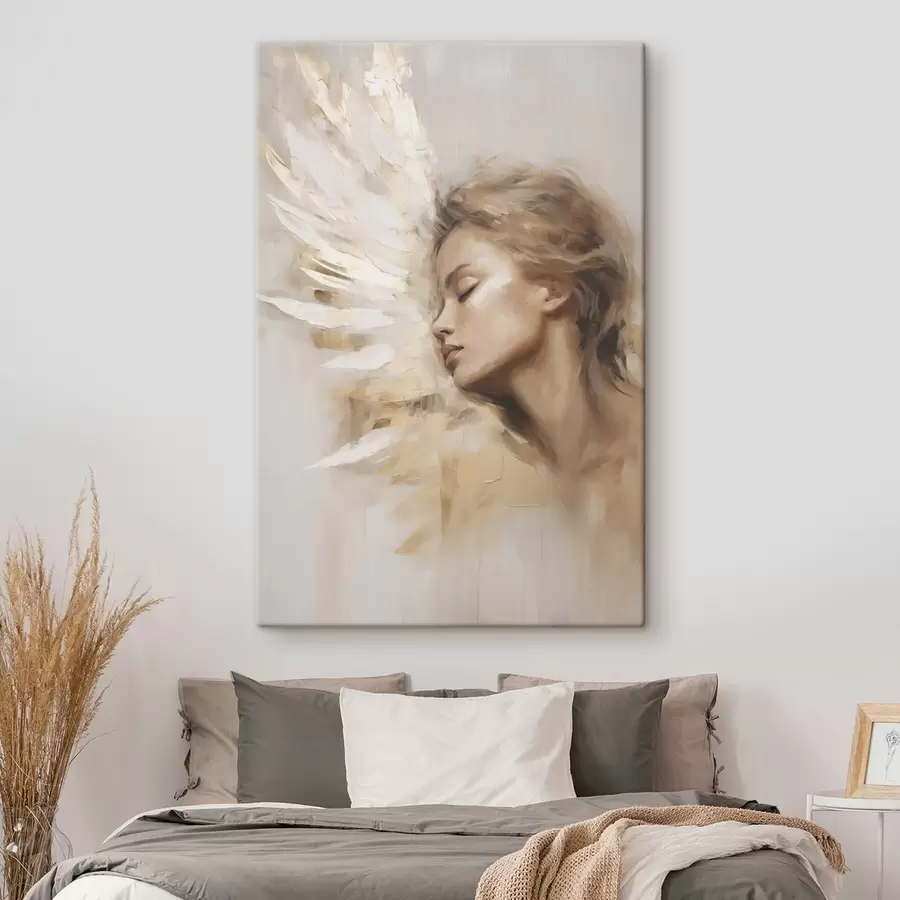 Paveikslėlis Merginos su angelo sparnu portretas s48979