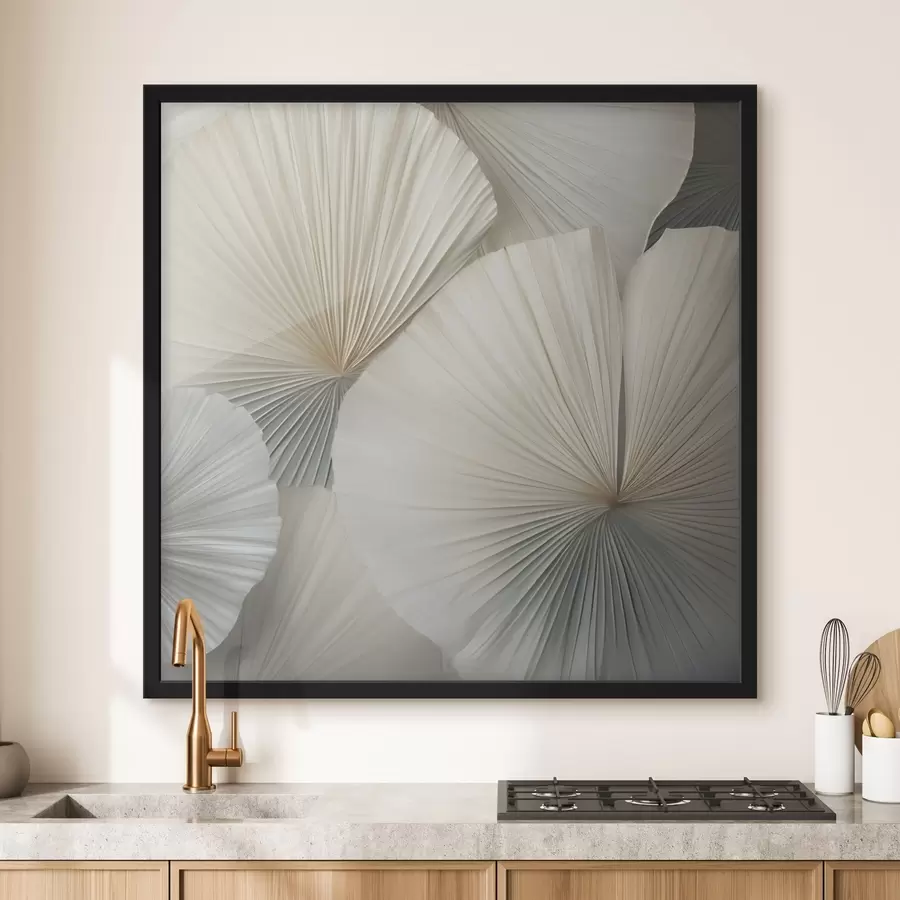 Fototapetai Šviesūs, vėduoklės formos palmių lapai f48978