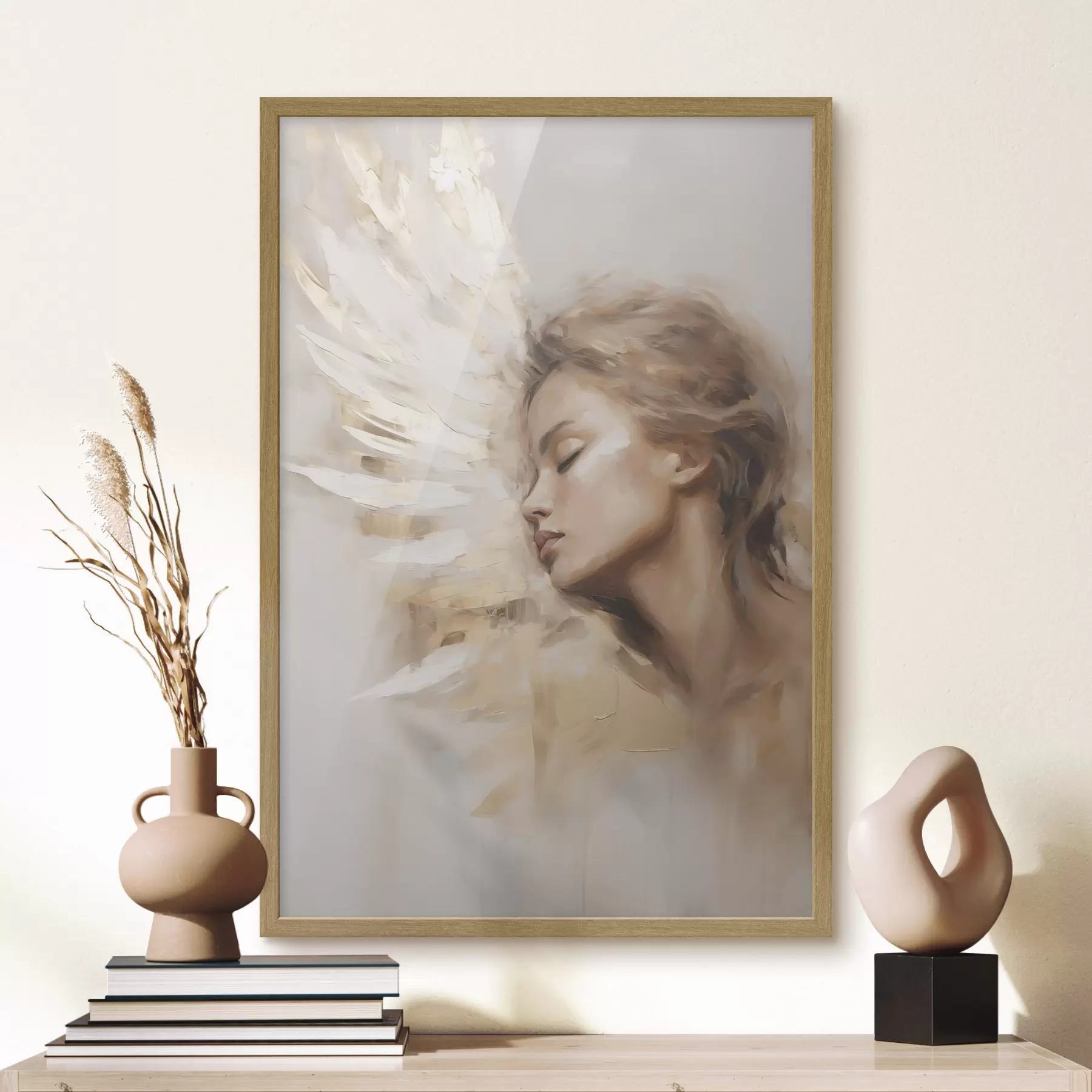 Fototapetai Merginos su angelo sparnu portretas f48979