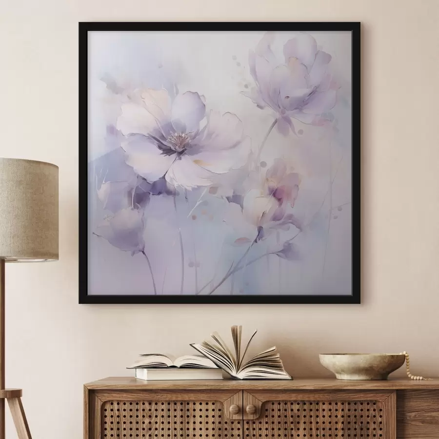 Fototapetai Stilizuotos gėlės, imituojančios tapybą f48989