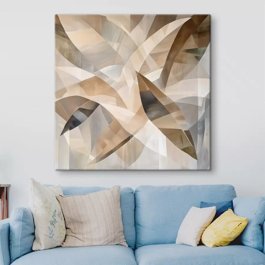 Paveikslėlis Augalų motyvai šiltų natūralių atspalvių, meninio plakato stiliaus s48847