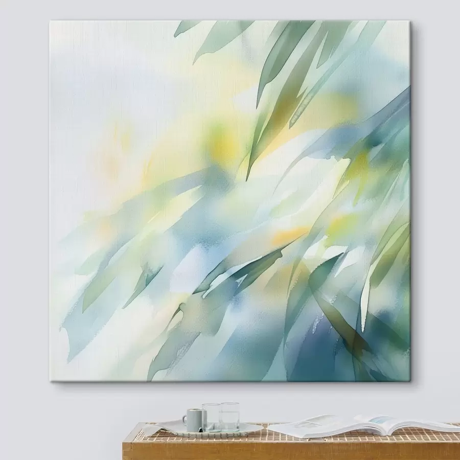 Paveikslėlis Neryškios gamtos formos ir subtilūs turkio atspalviai meniško plakato stiliumi s48850