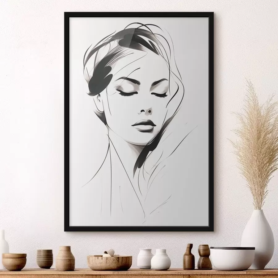 Fototapetai „Abstrakčios moters eskizas“ f49024