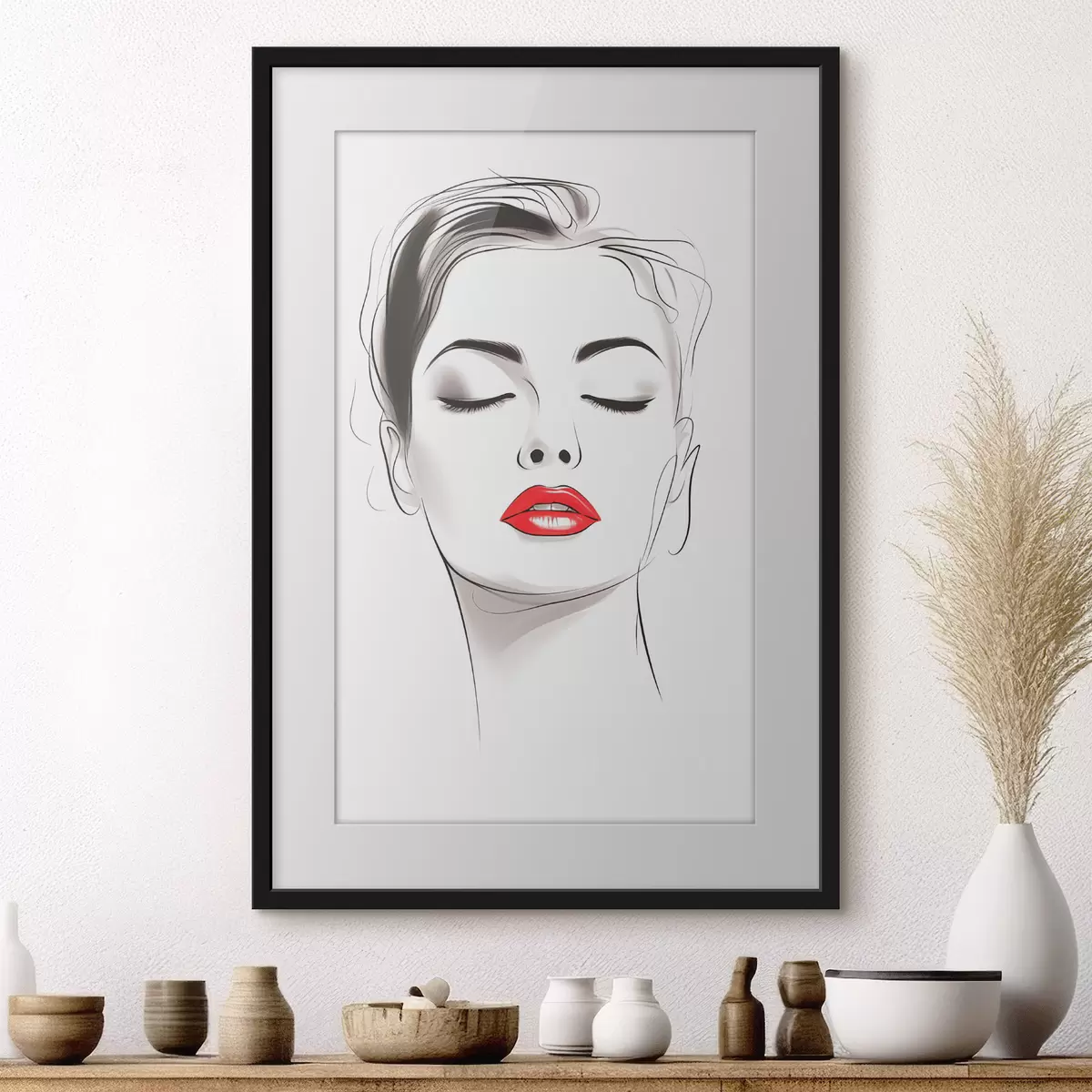 Plakatas Minimalistinė veido piešimo technika f49025
