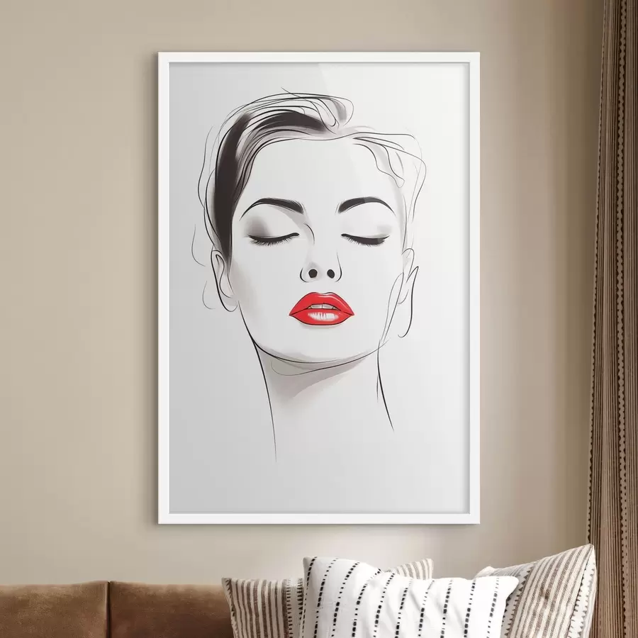 Fototapetai Minimalistinė veido piešimo technika f49025