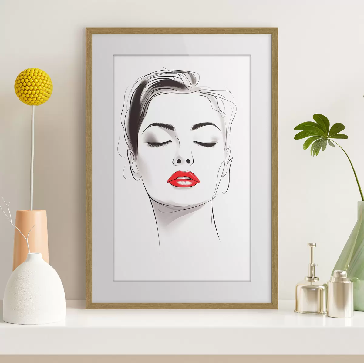 Plakatas Minimalistinė veido piešimo technika f49025
