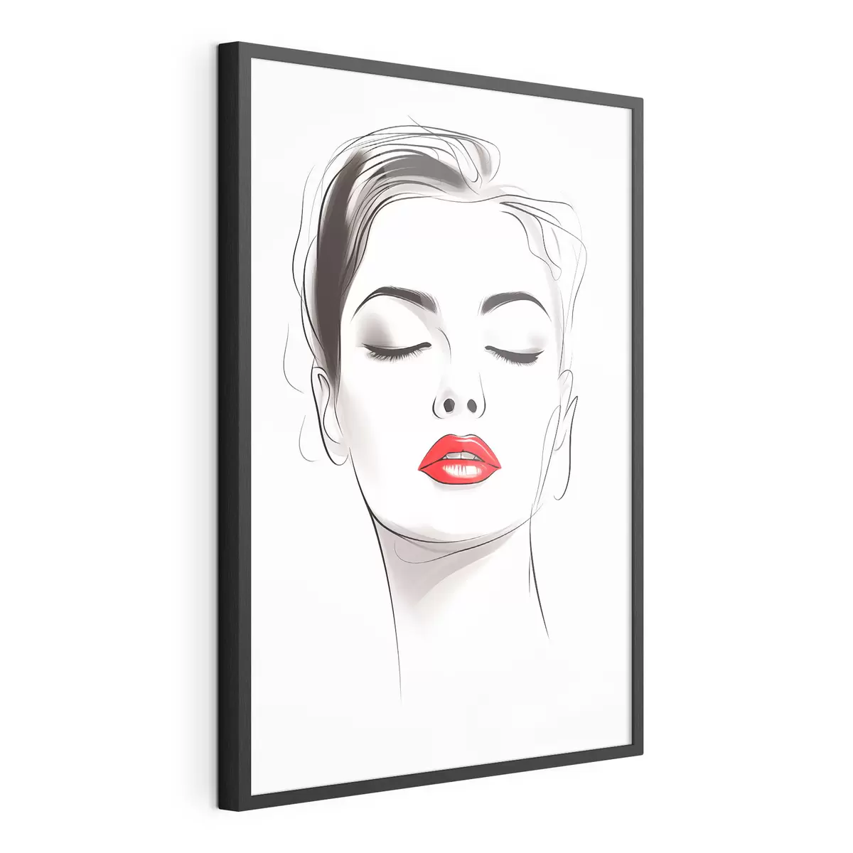 Plakatas Minimalistinė veido piešimo technika f49025