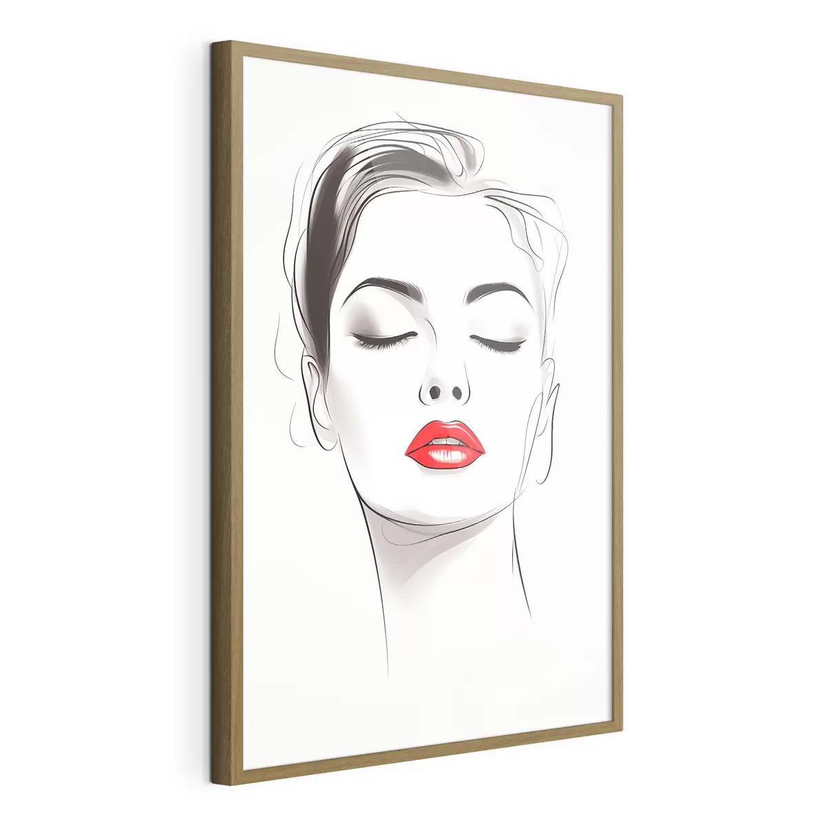 Plakatas Minimalistinė veido piešimo technika f49025