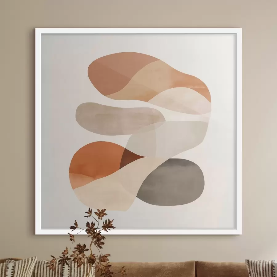 Fototapetai Pusiau permatomų žiedlapių ir švelnių formų harmonija minimalistiniame stiliuje f48864