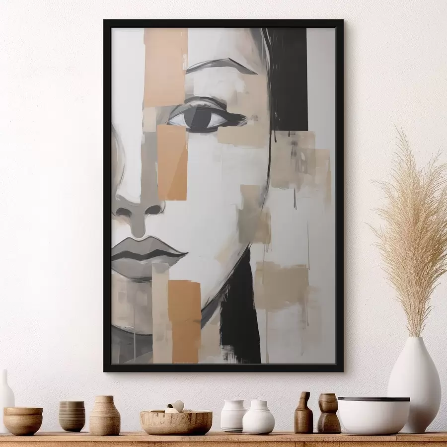 Fototapetai Stilizuotas moters portretas, imituojantis tapybą f49054