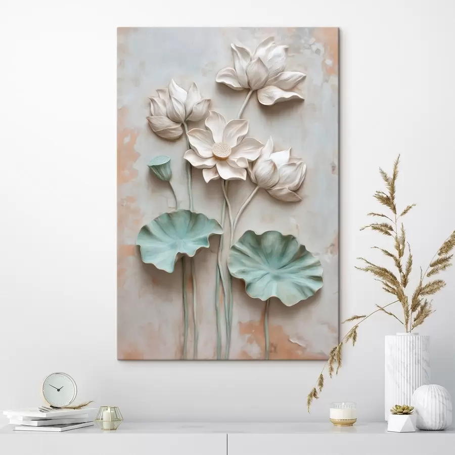Paveikslėlis Šviesūs lotosai švelnių pasteliškų atspalvių s49205