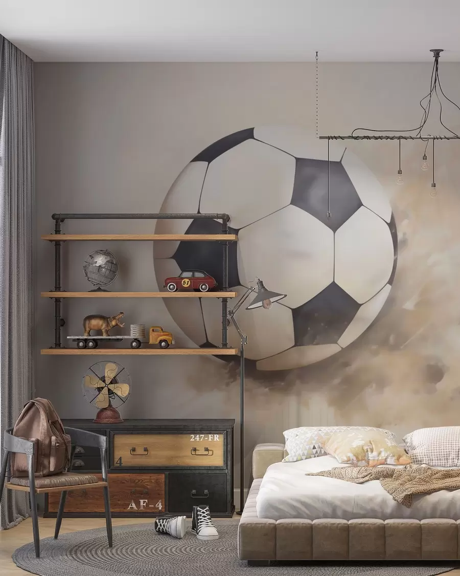 Fototapetai Futbolo kamuolys judesyje w05640