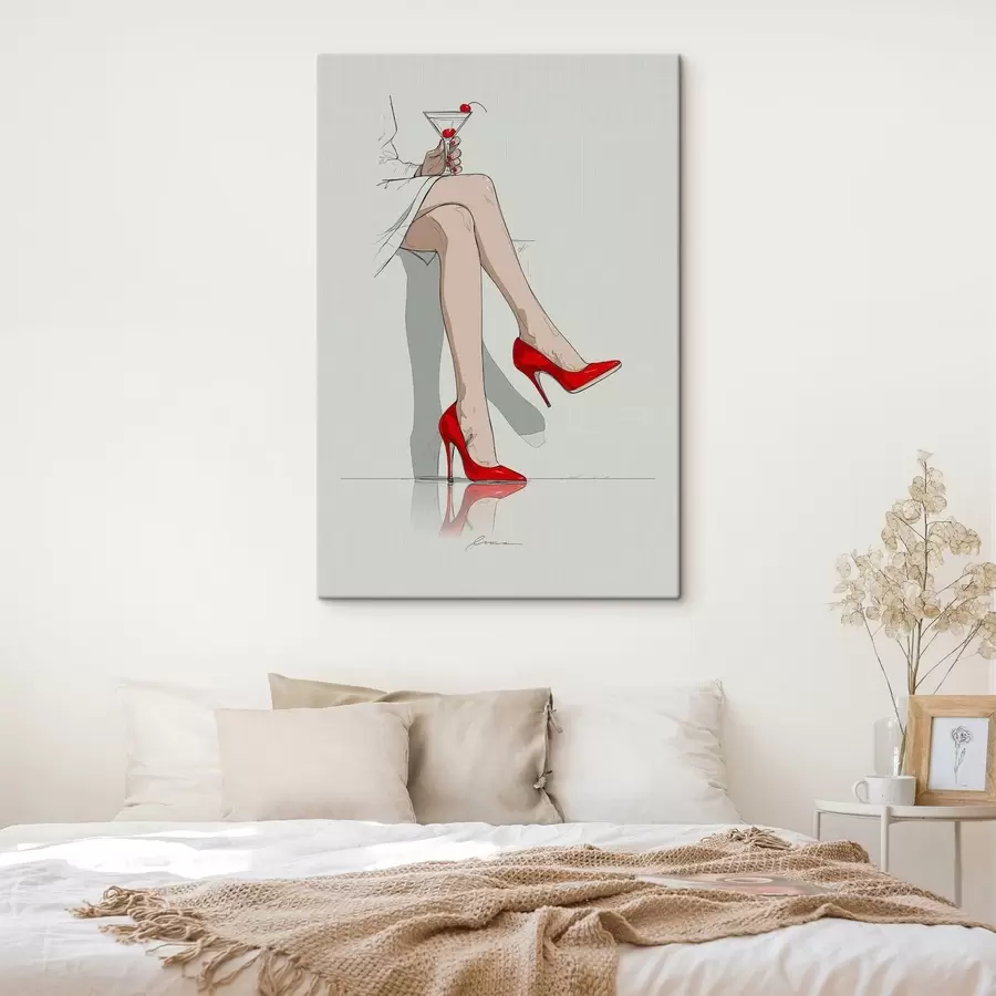 Paveikslėlis Raudoni aukštakulniai ir martinis s49325