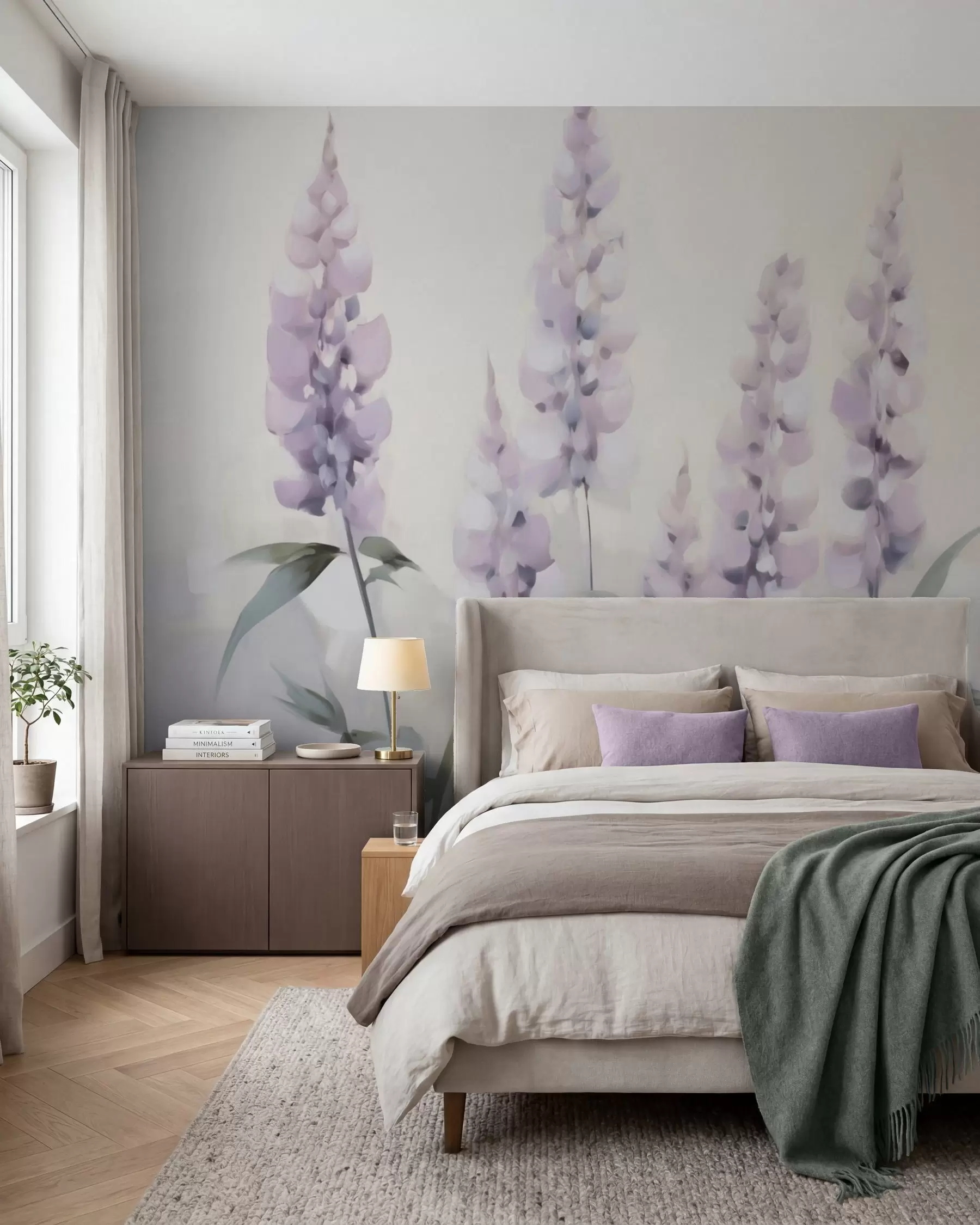 Fototapetai Abstrakčių gėlių imitacija tapyboje w05661