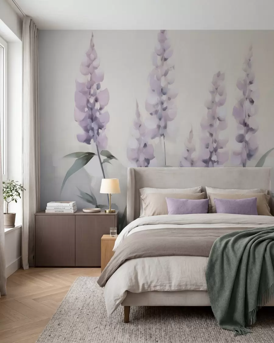 Fototapetai Abstrakčių gėlių imitacija tapyboje w05661