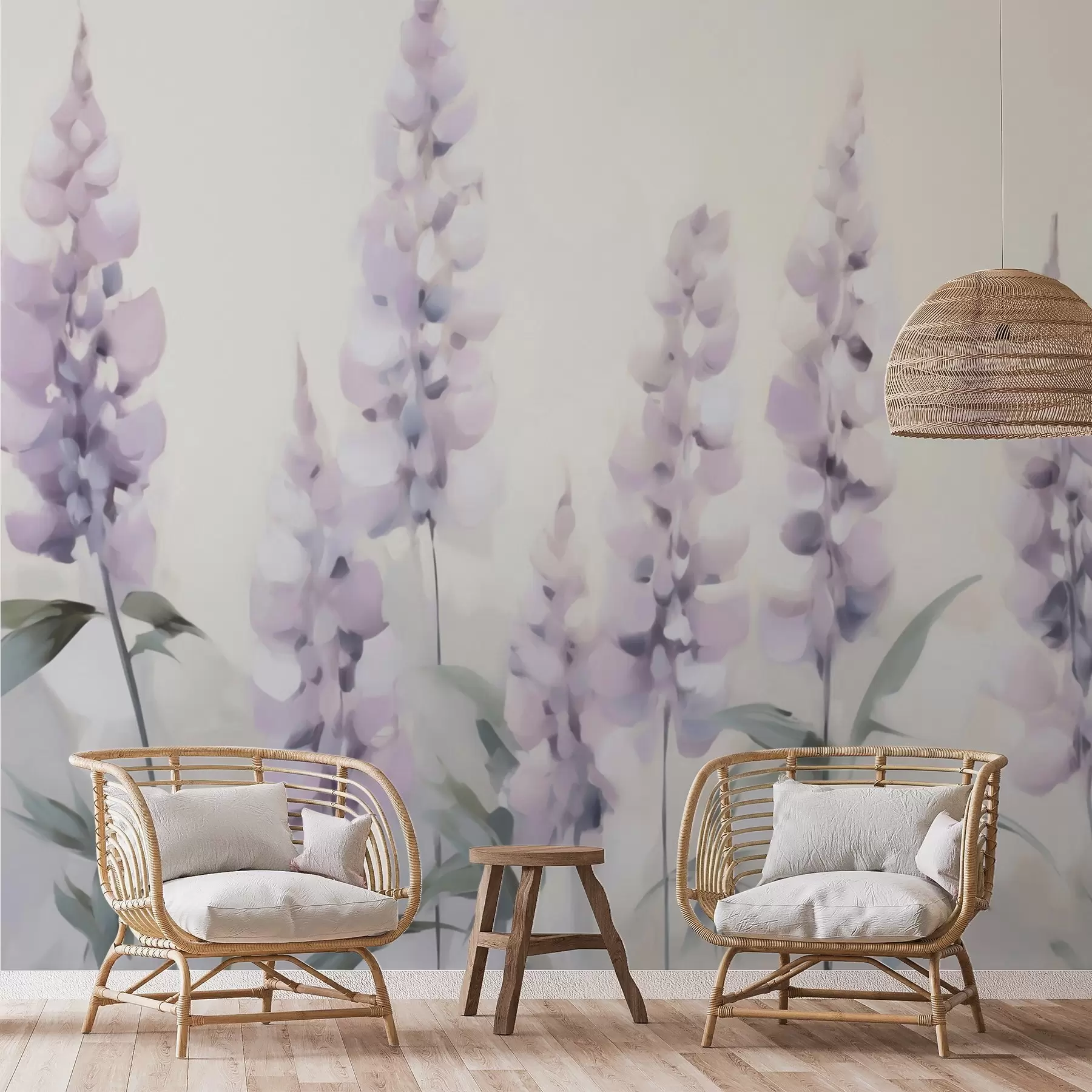 Fototapetai Abstrakčių gėlių imitacija tapyboje w05661