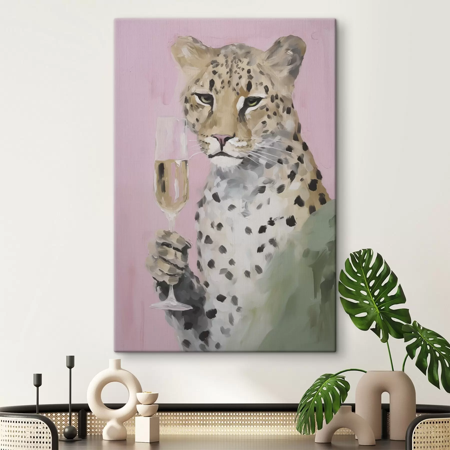 Paveikslėlis Leopardo paveikslas, vaizduojantis stiklo imitaciją s49511