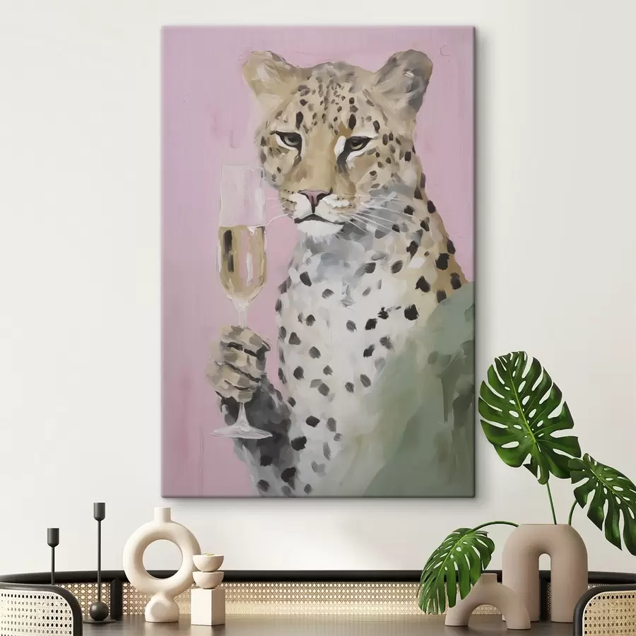 Paveikslėlis Leopardo paveikslas, vaizduojantis stiklo imitaciją s49511