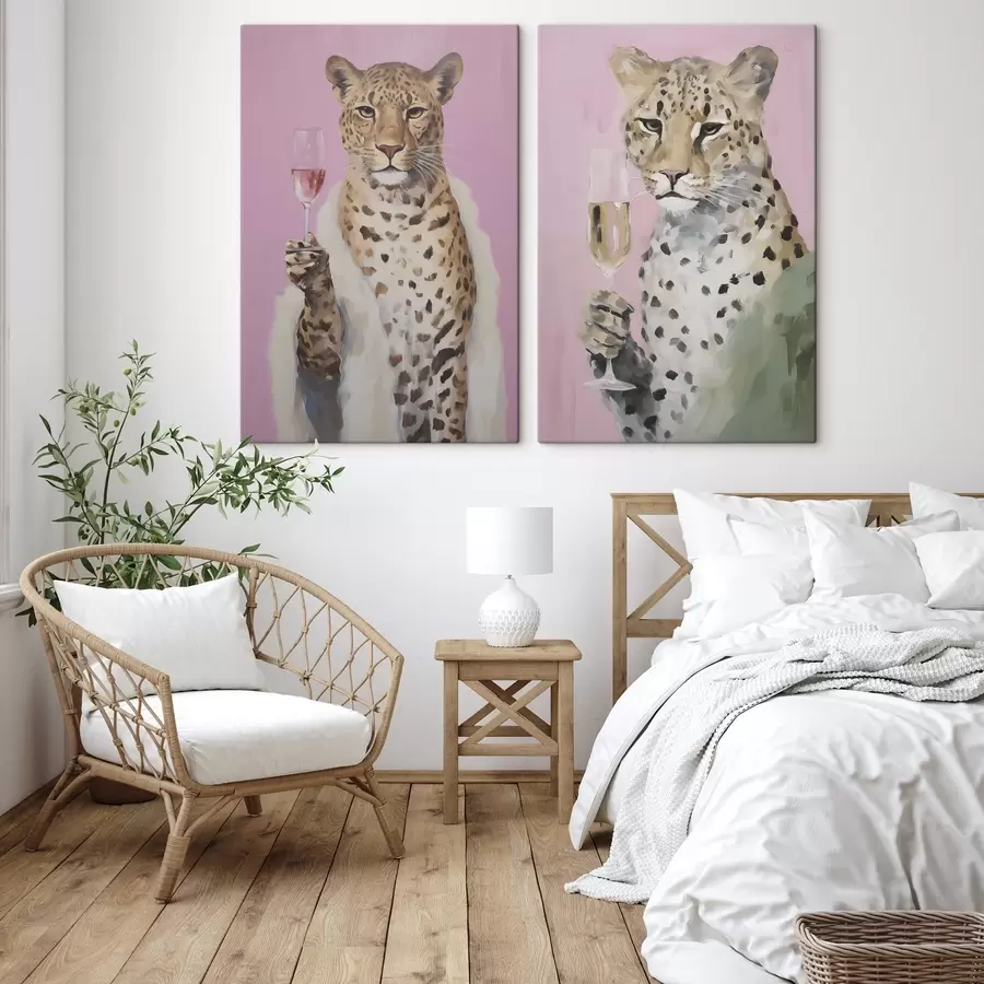 Fototapetai Leopardas su stiklo imitacijos paveikslu m30596