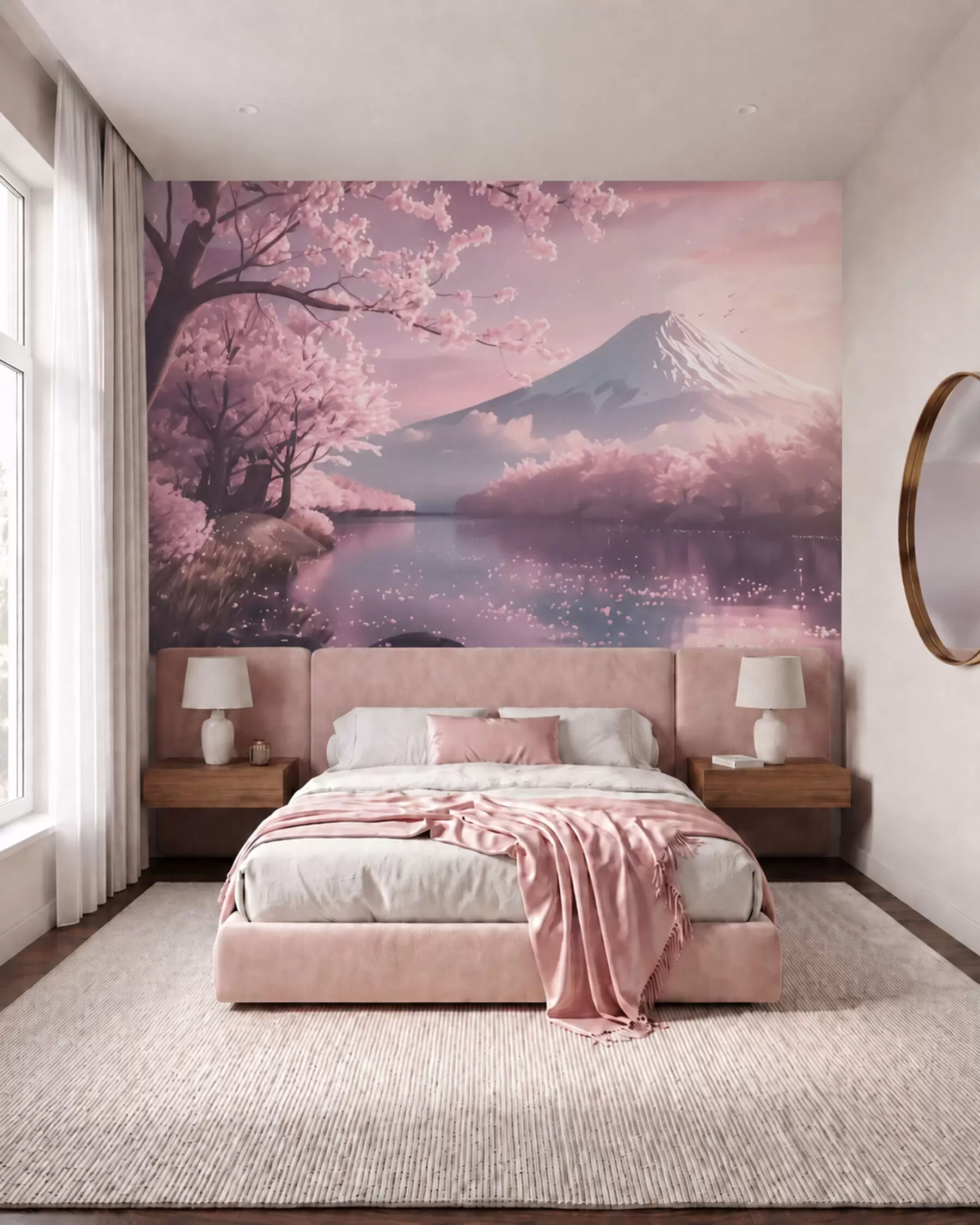 Fototapetai Žiedai virš kalnų ežero w09864