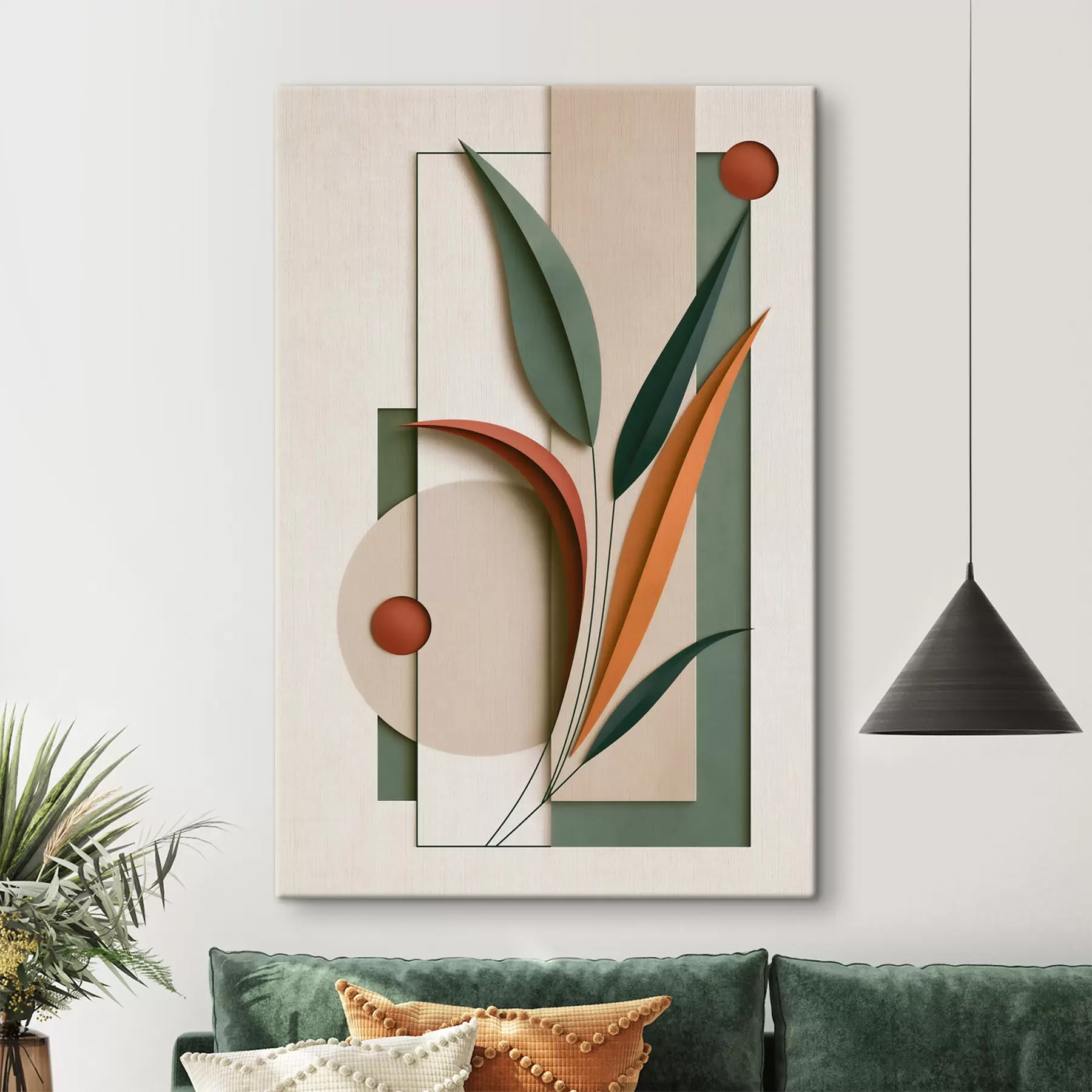 Paveikslėlis Geometrinė botaninė kompozicija s49417