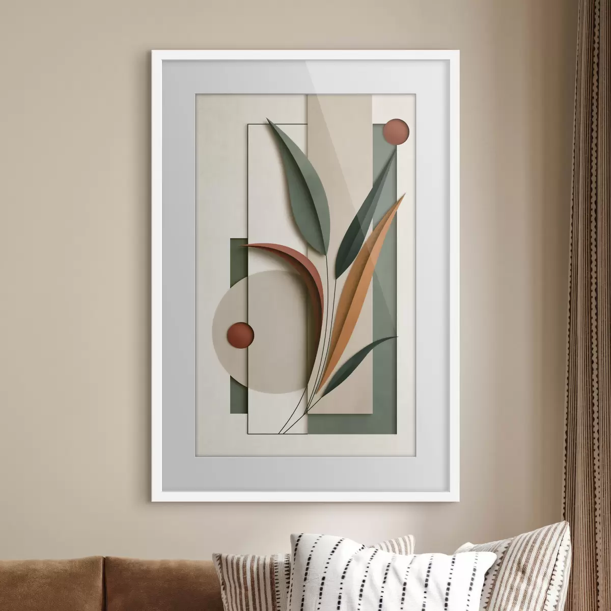 Plakatas Geometrinė botaninė kompozicija f49417