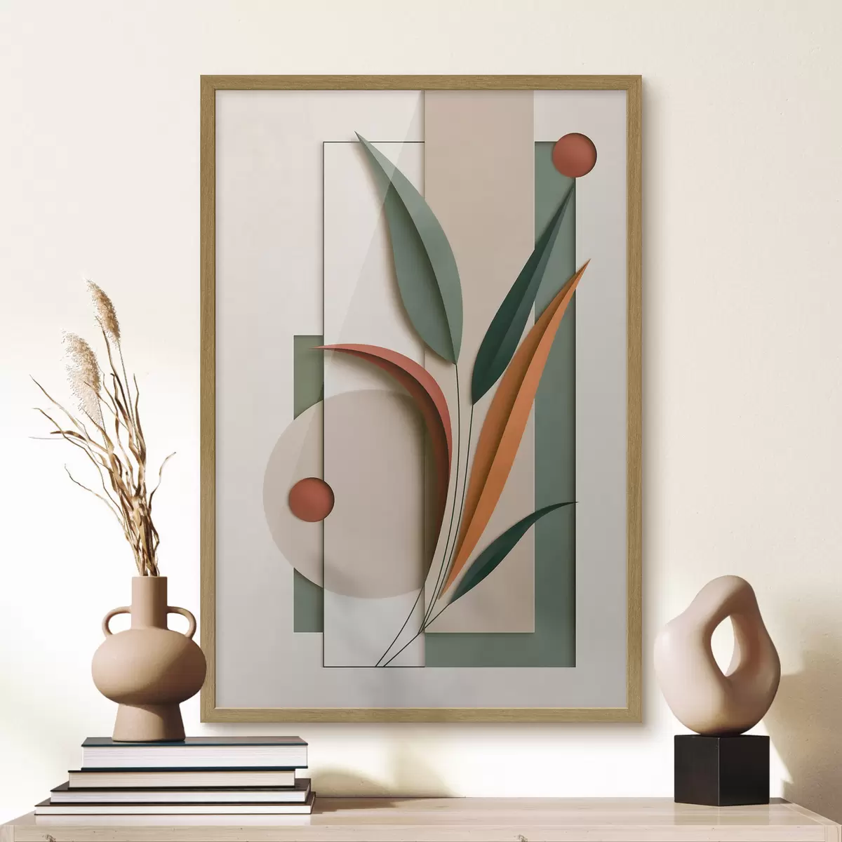 Plakatas Geometrinė botaninė kompozicija f49417
