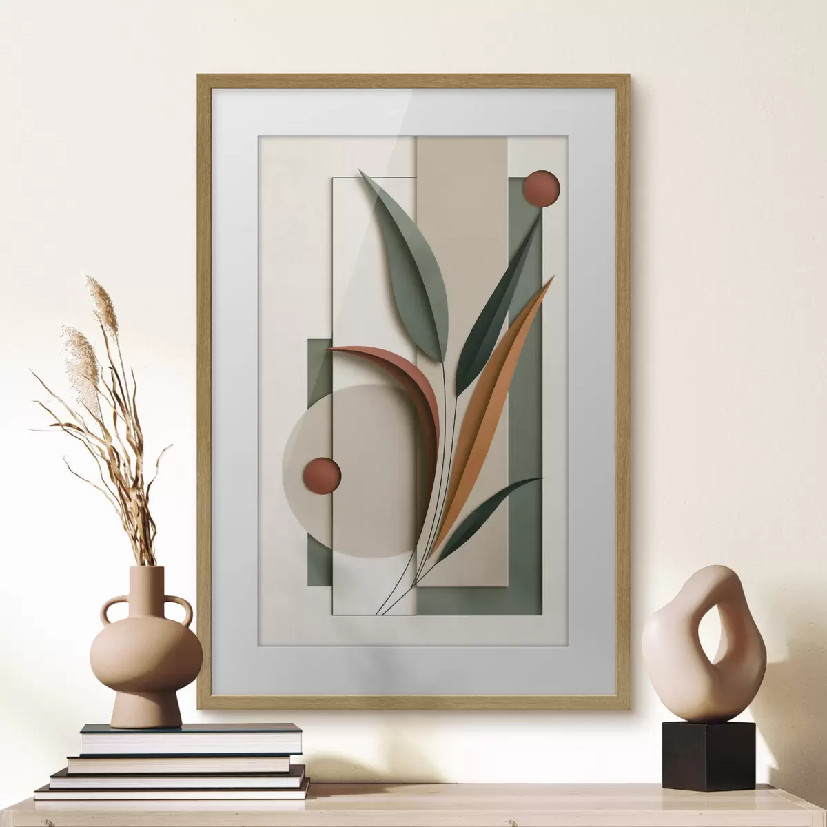 Plakatas Geometrinė botaninė kompozicija f49417