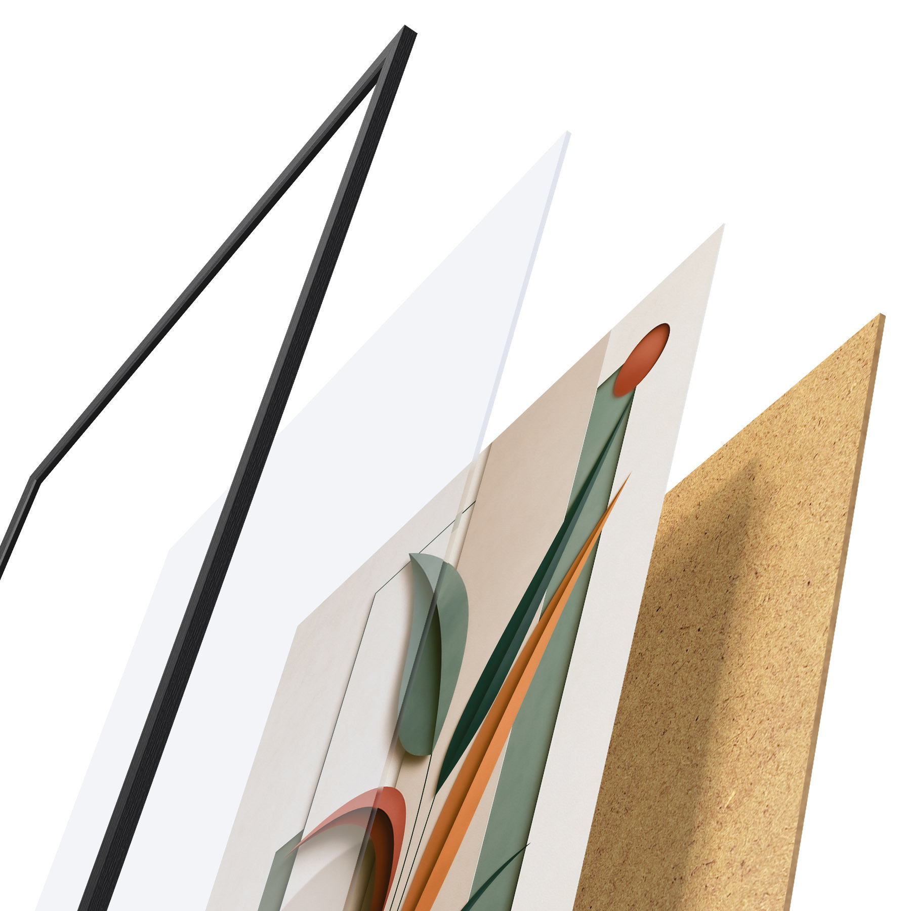 Plakatas Geometrinė botaninė kompozicija f49417