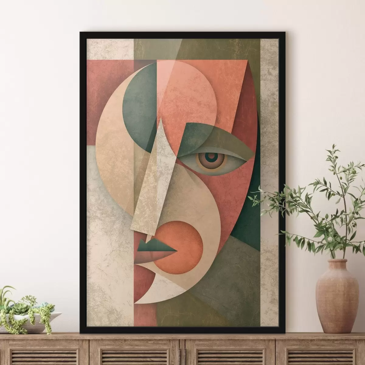 Plakatas Veido geometrinė abstrakcija f49420