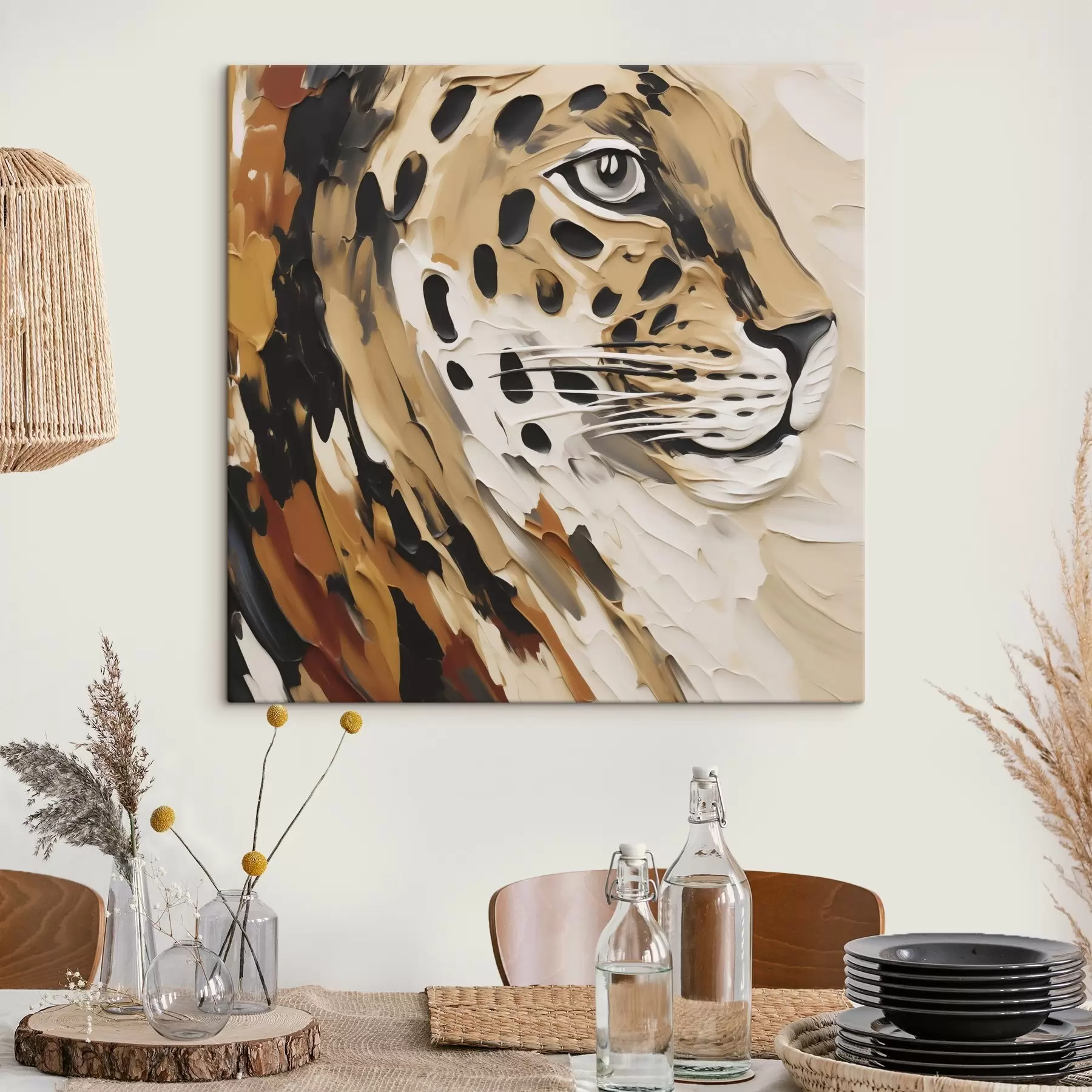Paveikslėlis Abstraktus leopardas, tapybos imitacija s49751
