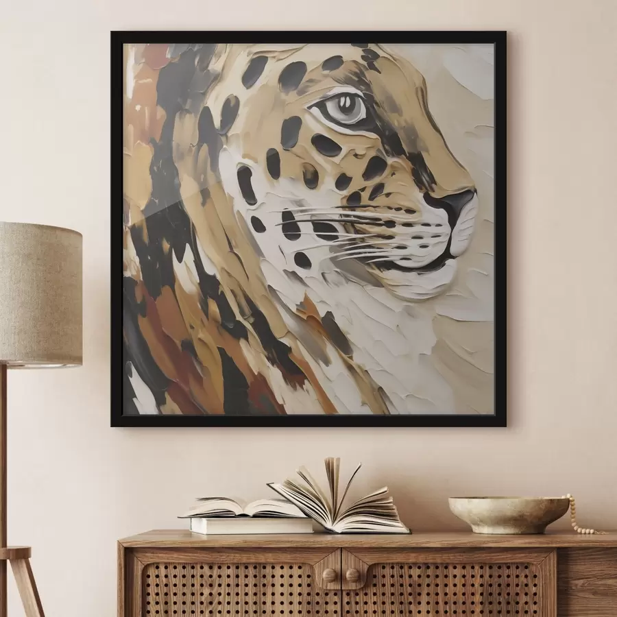 Fototapetai Abstraktus leopardas, tapybos imitacija f49751