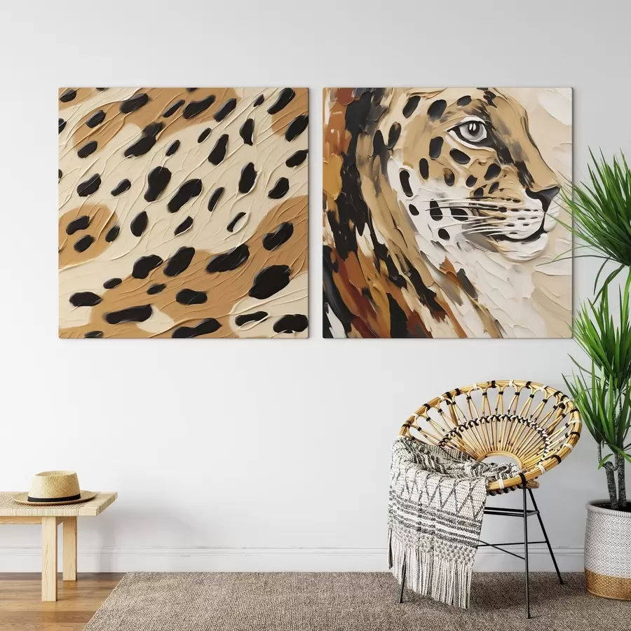 Fototapetai Abstraktus leopardas, tapybos imitacija m30669
