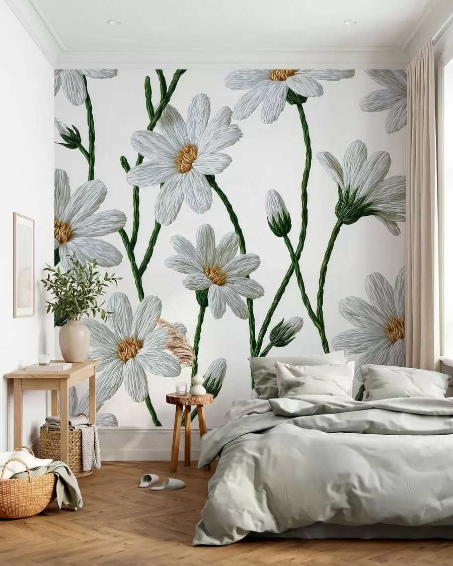 Fototapetai Baltos laukinės saulutės w09915