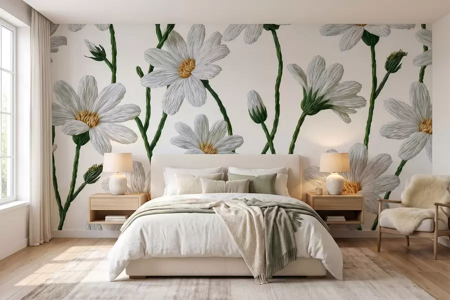 Fototapetai Baltos laukinės saulutės w09915