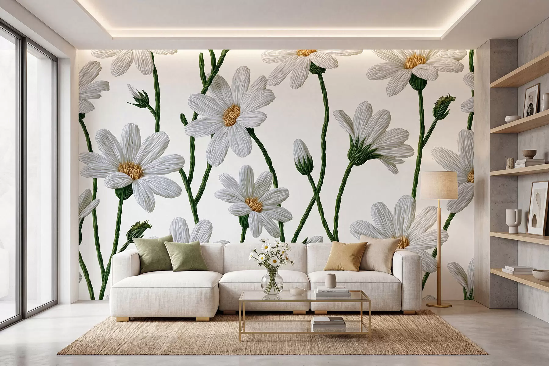 Fototapetai Baltos laukinės saulutės w09915