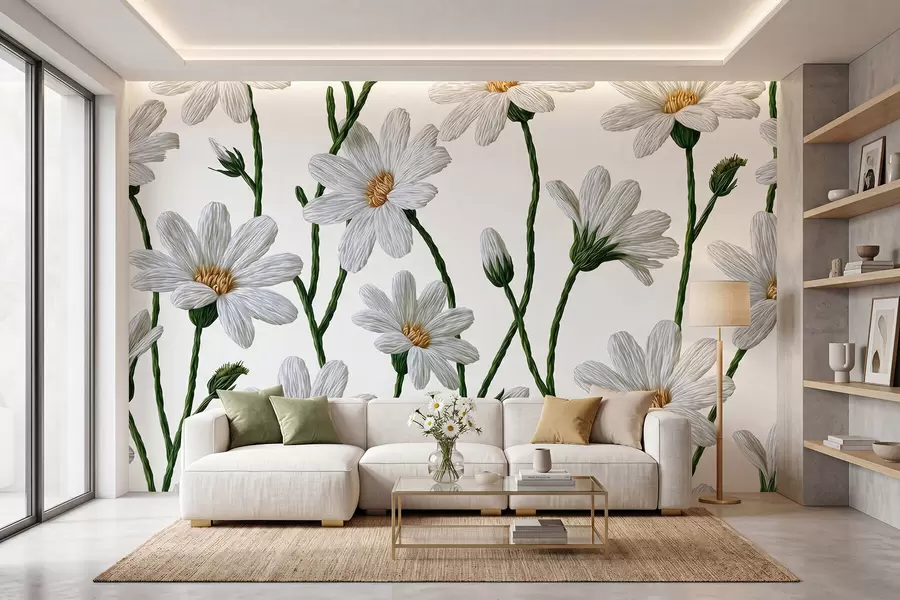 Fototapetai Baltos laukinės saulutės w09915