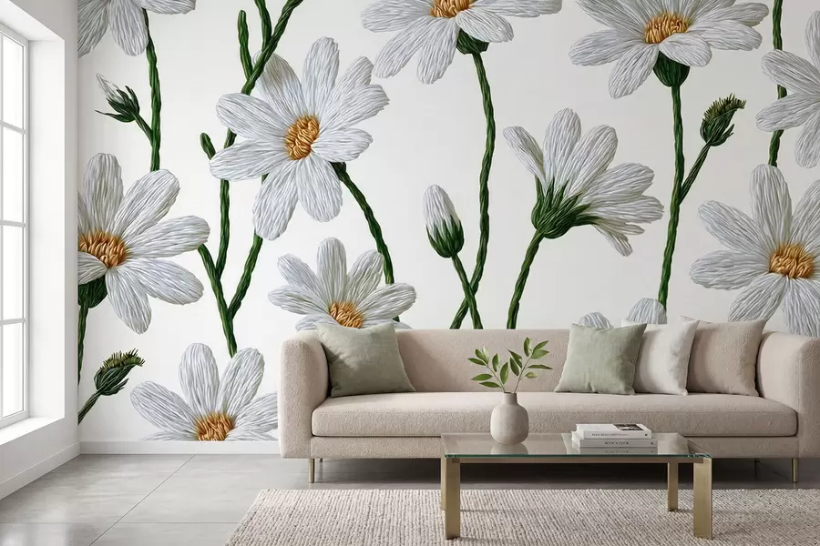 Fototapetai Baltos laukinės saulutės w09915