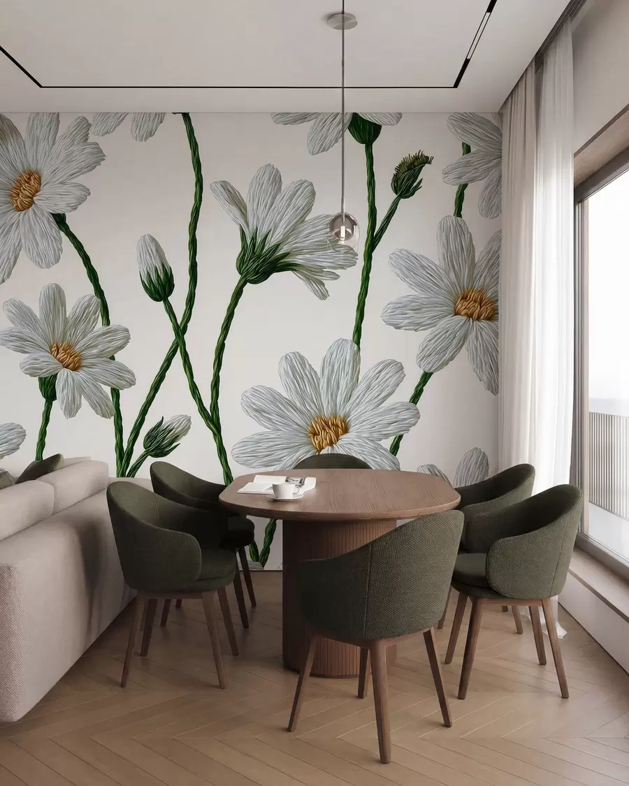 Fototapetai Baltos laukinės saulutės w09915