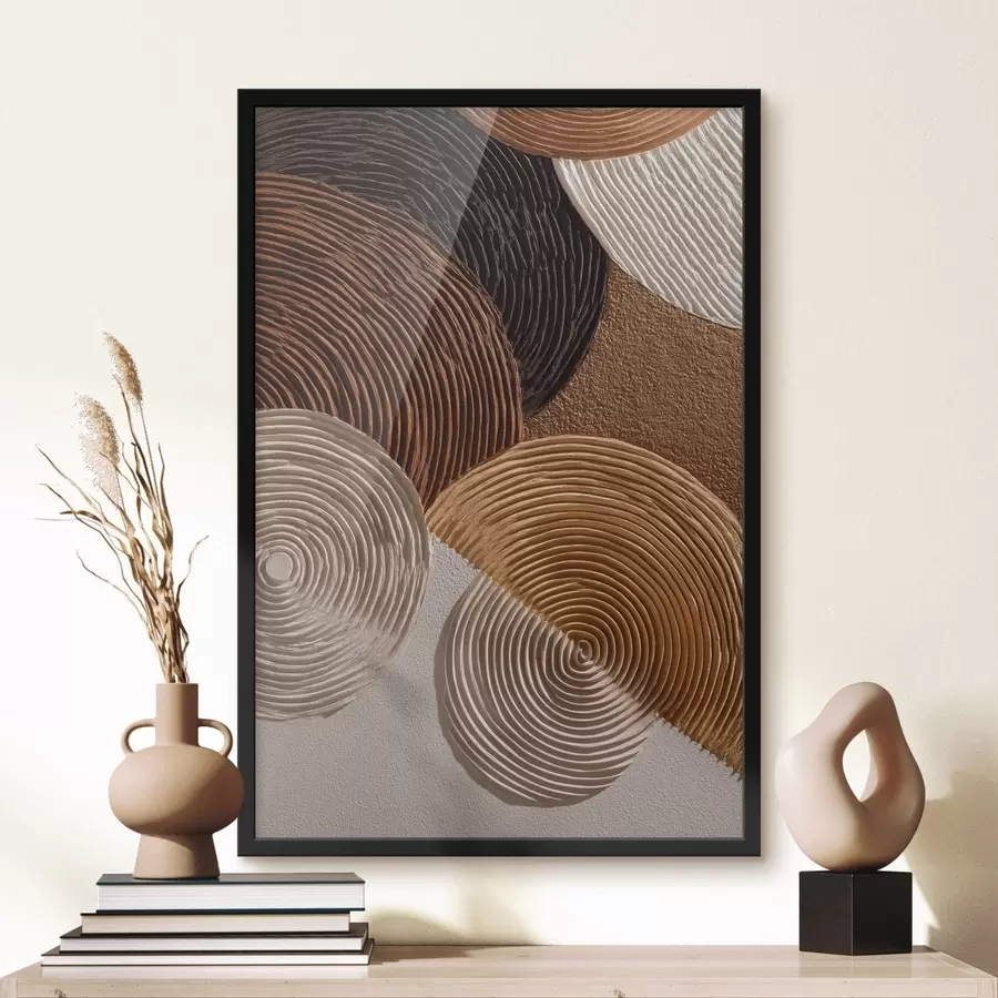Fototapetai Geometrinis reljefas su koncentriniais apskritimais f49684