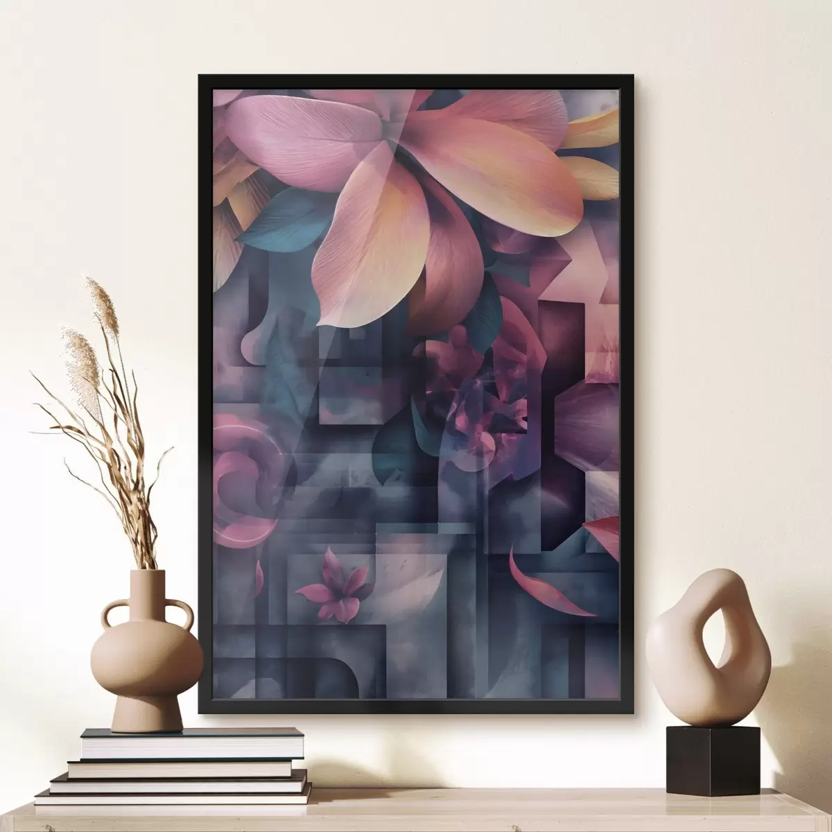 Plakatas Violetinės tropinės gėlės f49730