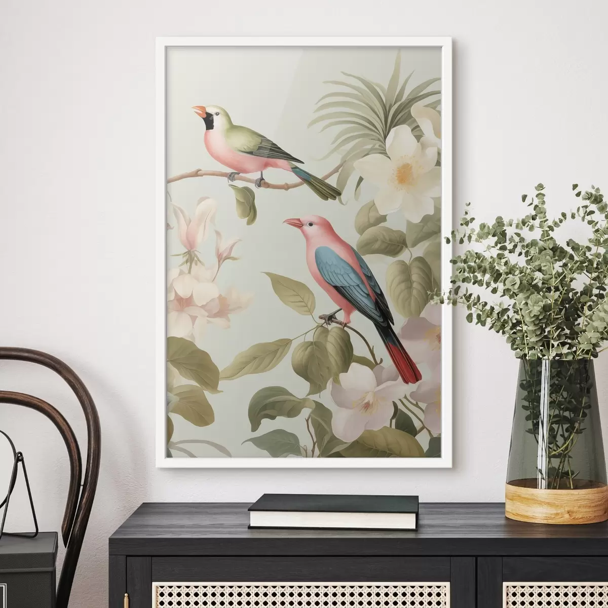 Plakatas Kolibris žydinčiame sode f49733