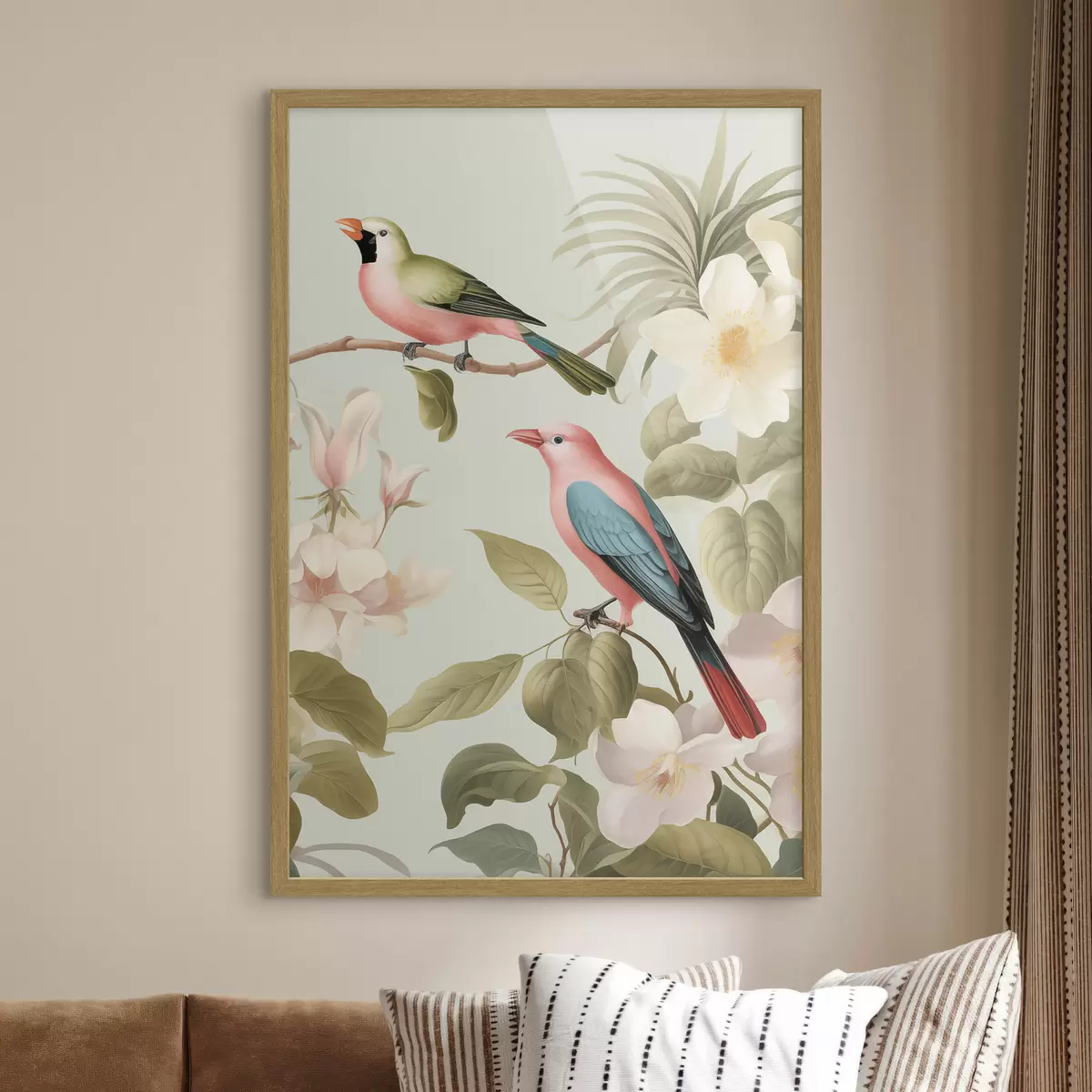Plakatas Kolibris žydinčiame sode f49733