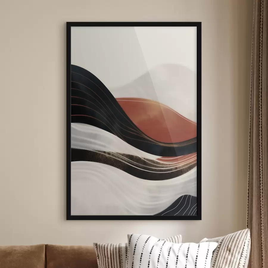 Fototapetai Abstrakčios terakotos bangos f49740