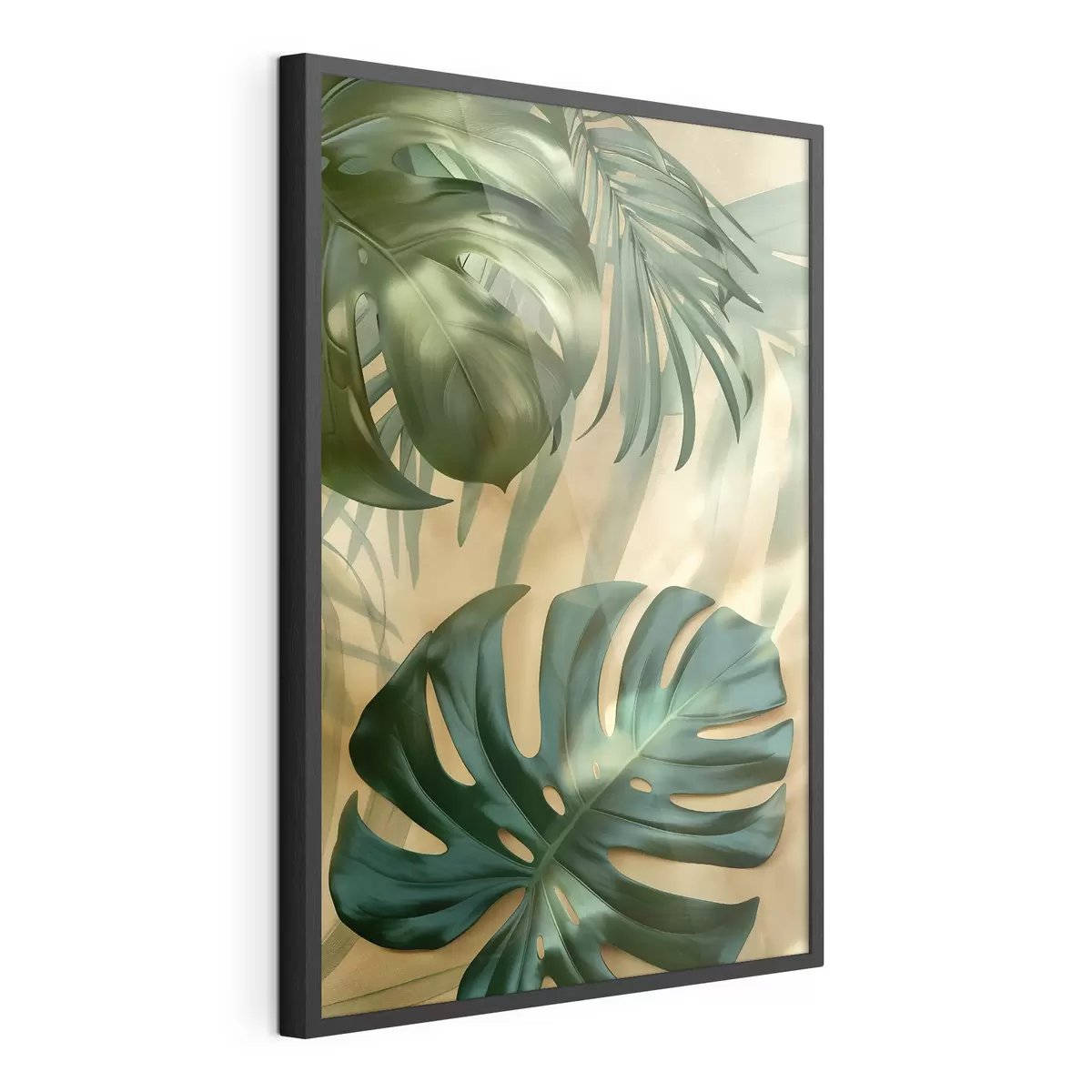 Plakatas Monstera ir atogrąžų augalų lapai f49552